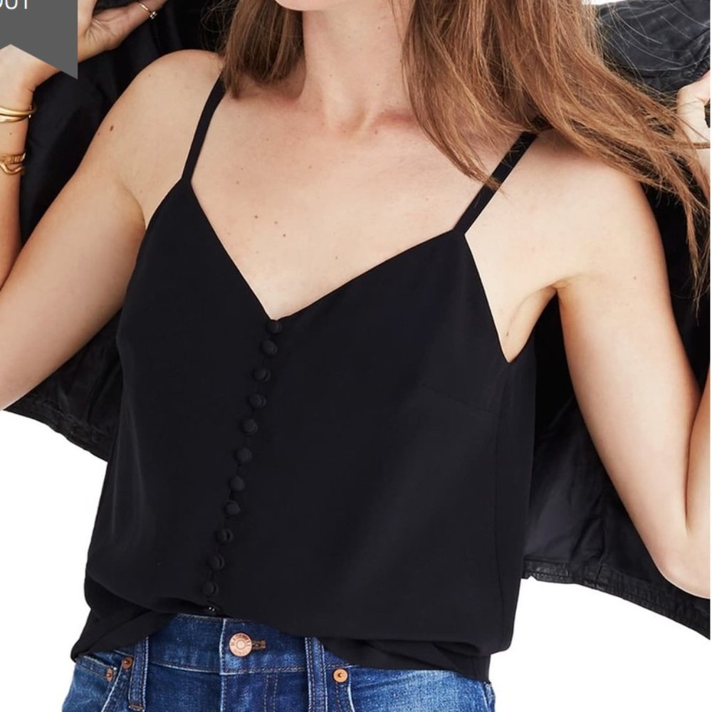 NWT Madewell Silk Button Front Camisole